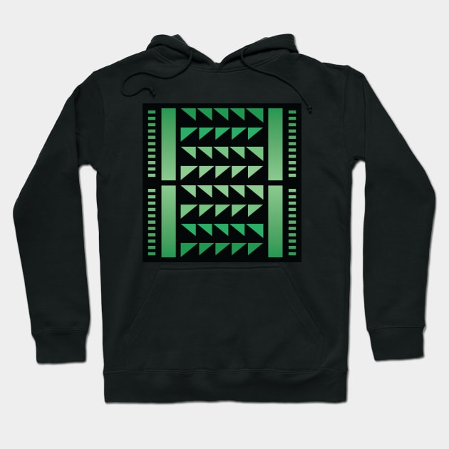 “Dimensional Funk (4)” - V.6 Green - (Geometric Art) (Dimensions) - Doc Labs Hoodie by Doc Labs